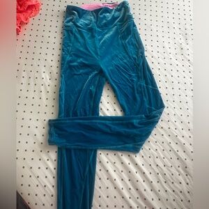 Lilly Pulitzer Teal Velvet Leggings
